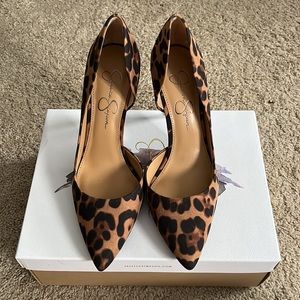 Jessica Simpson Paryn Leopard Microsuede D'Orsay Pump